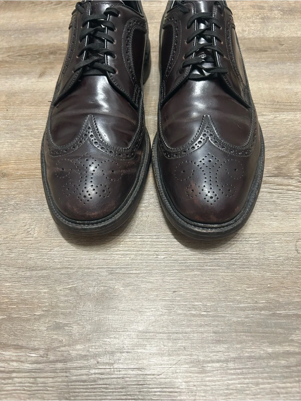 Mason Imperial Men's Size 10 Shell Cordovan Burgundy Wingtip Oxfords Shoes #8